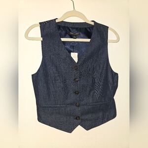 Banana Republic Dark Wash Denim Vest
